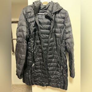 Black puffer winter jacket